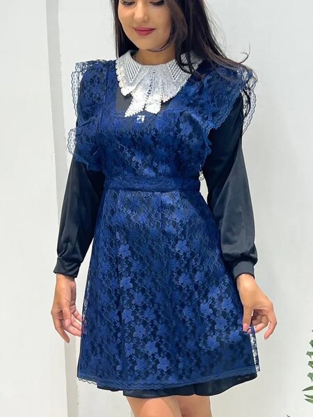 Фартук школьный синий