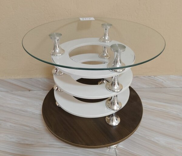 MINI TABLE RONDE  VITRÉE