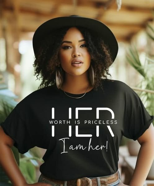 Black T-shirt with print