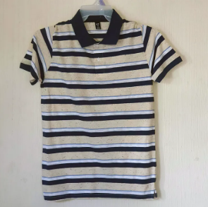 Grey Red Polo T Shirt for men - Yarn dyed