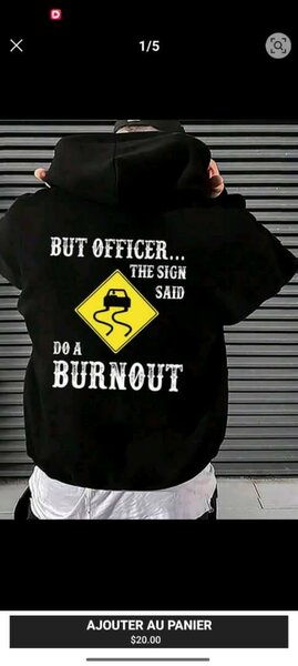 Sweat-shirt humoristique noir