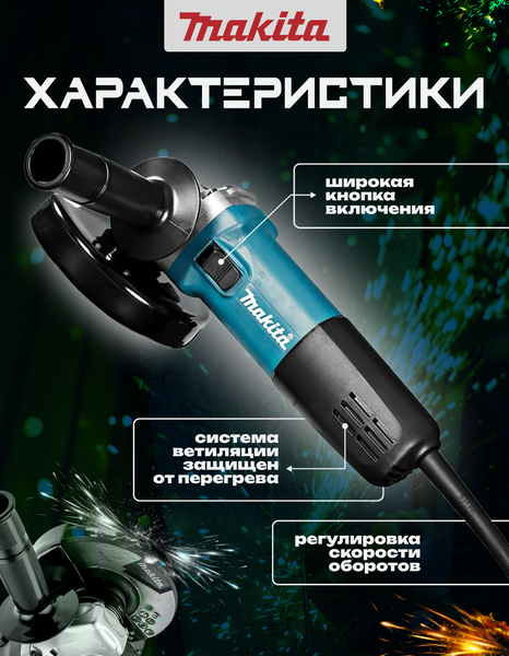 Болгарка 125 Макита