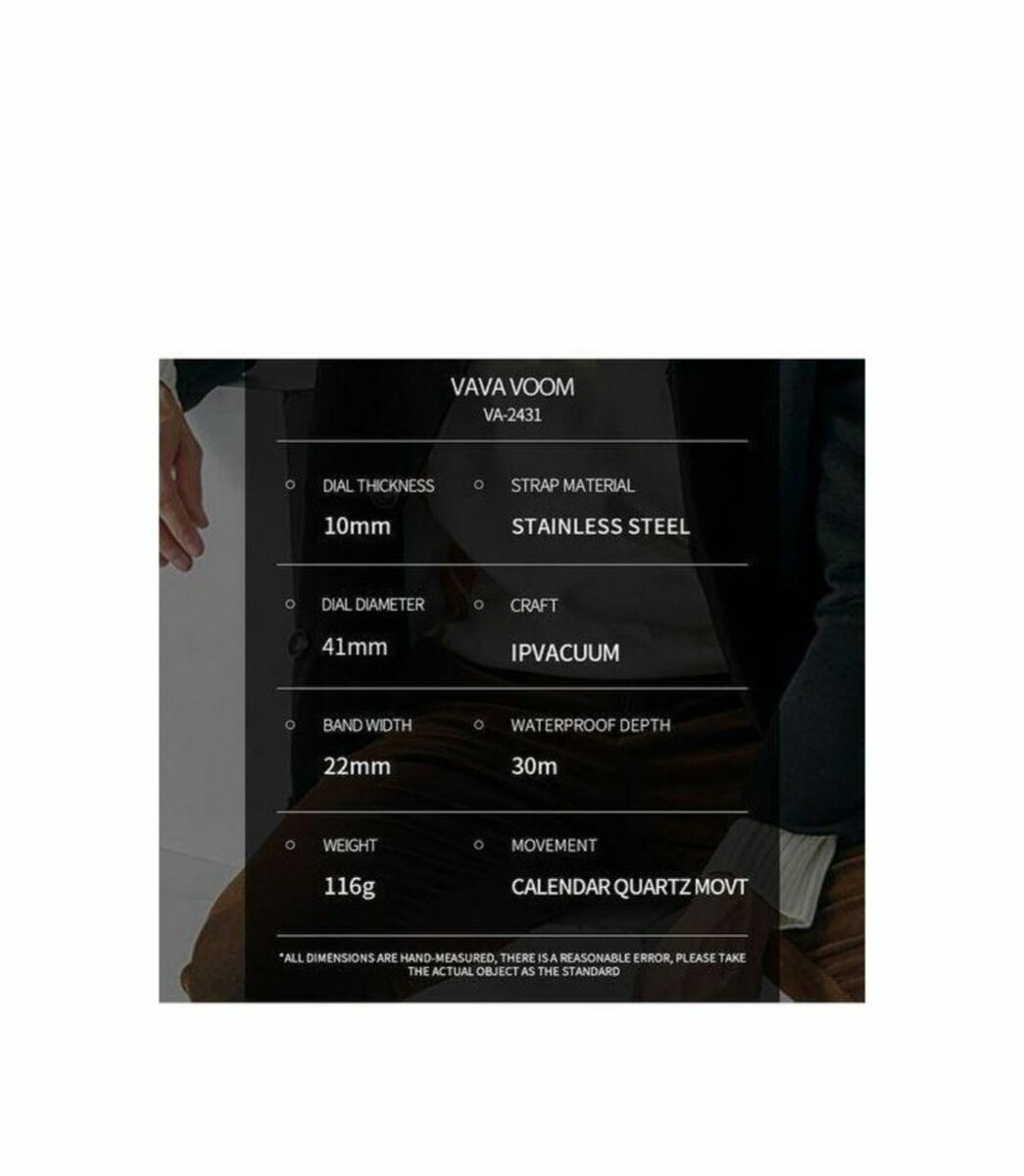 Montre VAVA VOOM dorée étanche