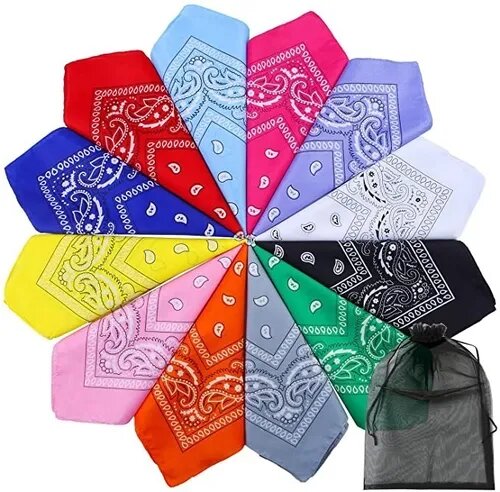 3  pcs de bandanas colorés