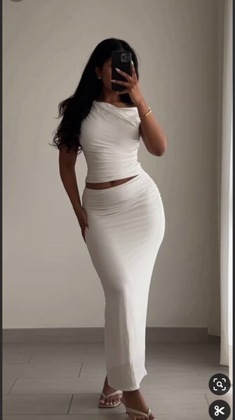 Ensemble jupe plaqué