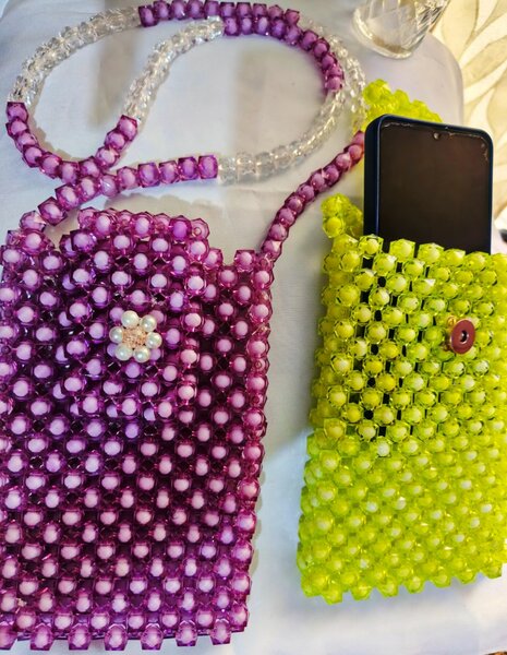 Colorful Beaded Phone Bags