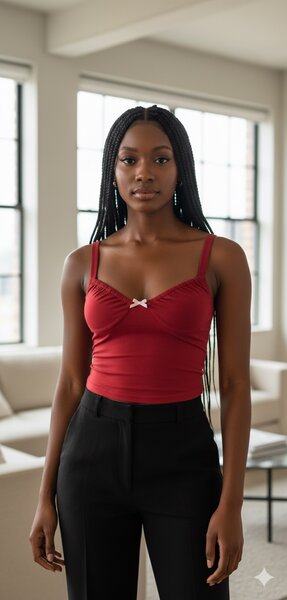 Débardeur Rouge Femme Élégant