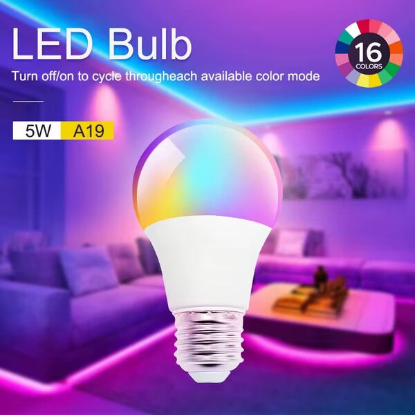 Ampoule LED RVB 16 Couleurs