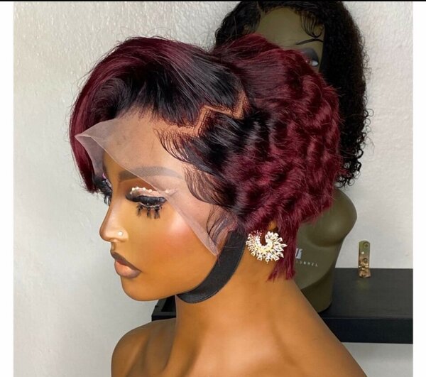 Frontal pixie cut unit