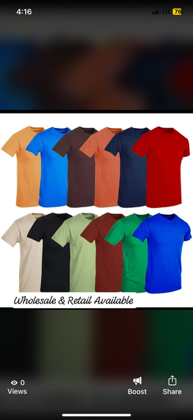 T-SHIRTS PLAIN ROUND & V-NECK