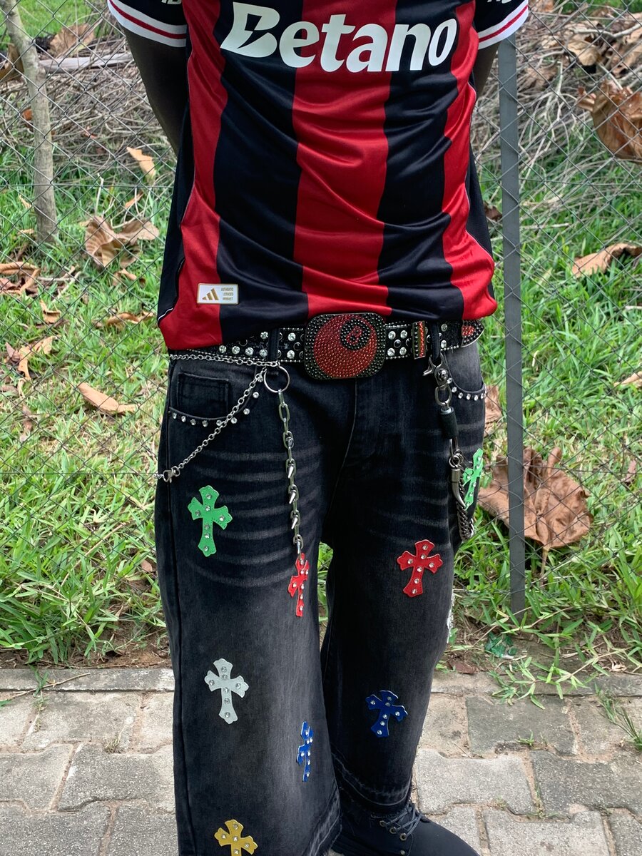 Shorts gothiques avec chaînes