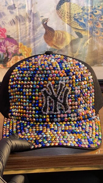 Casquette de baseball strassée