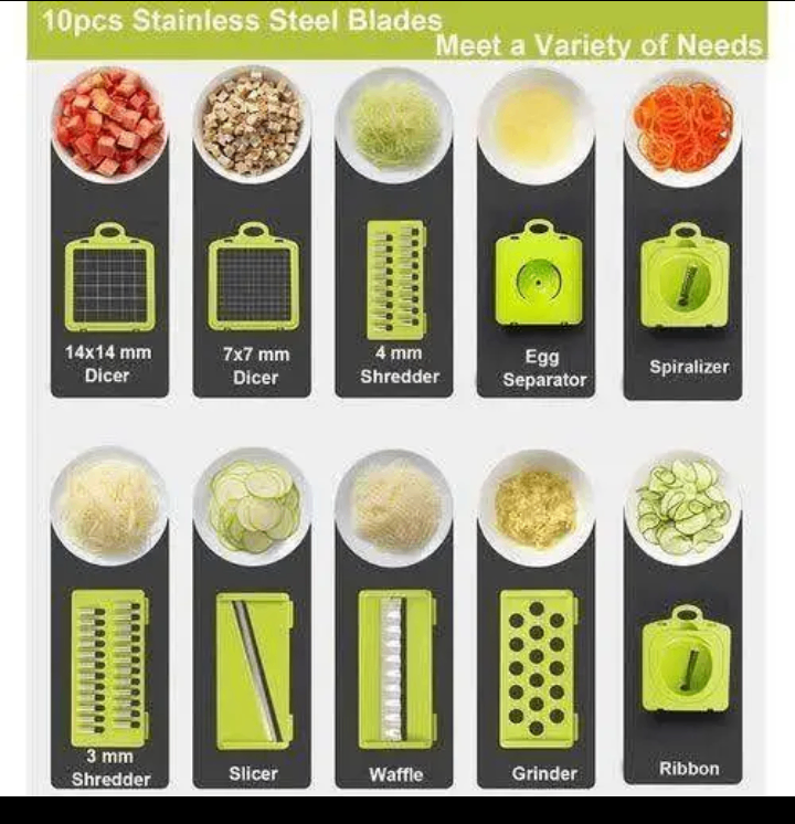 Coupe-légumes multifonction 10 pièces