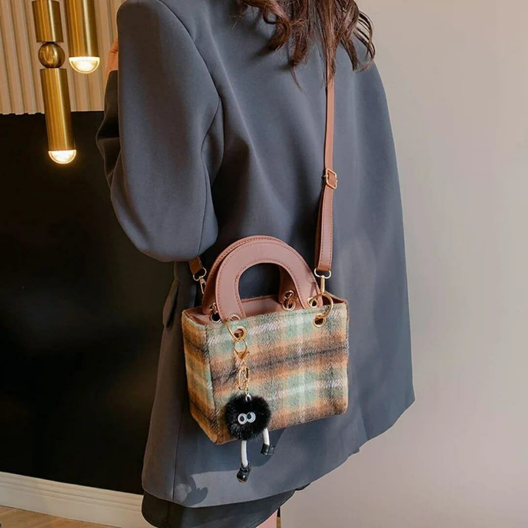 Sac à main en tartan mode