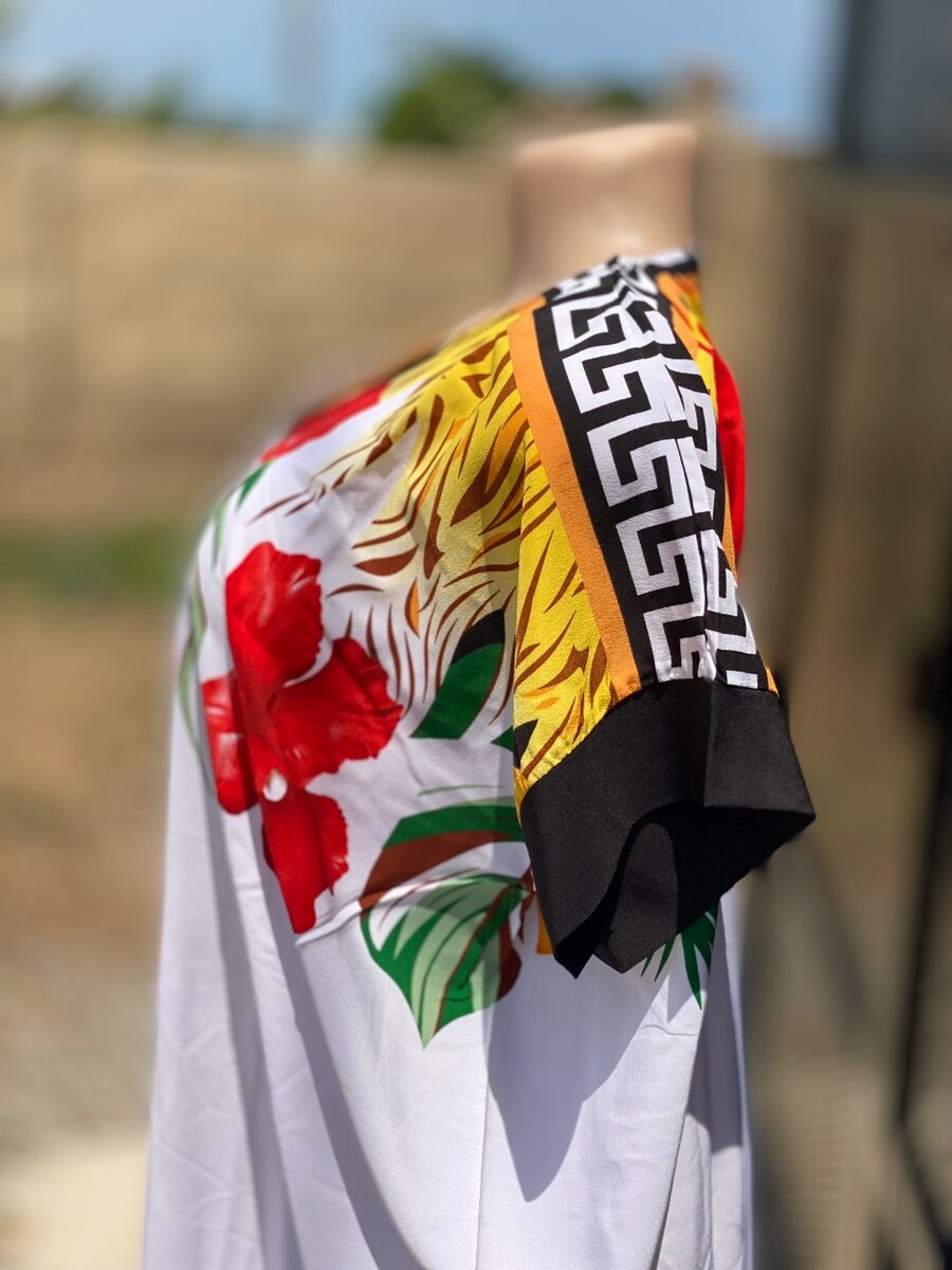 Loose bright multicolored dres