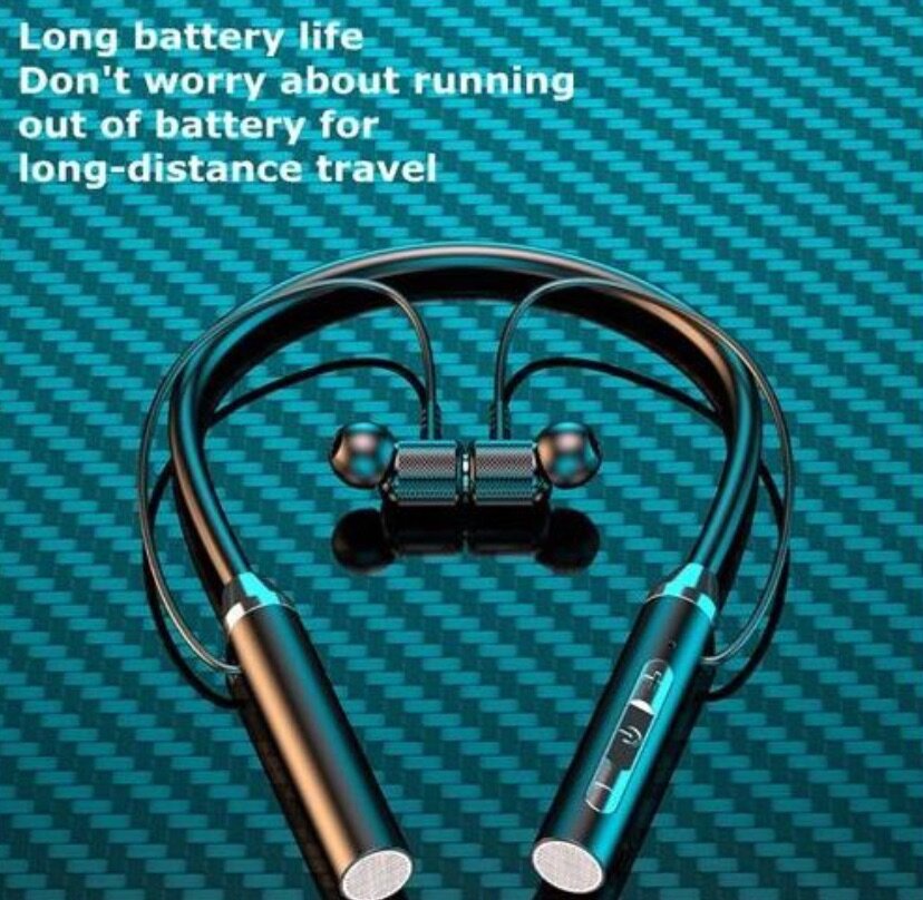 Bluetooth headphones neckband Black