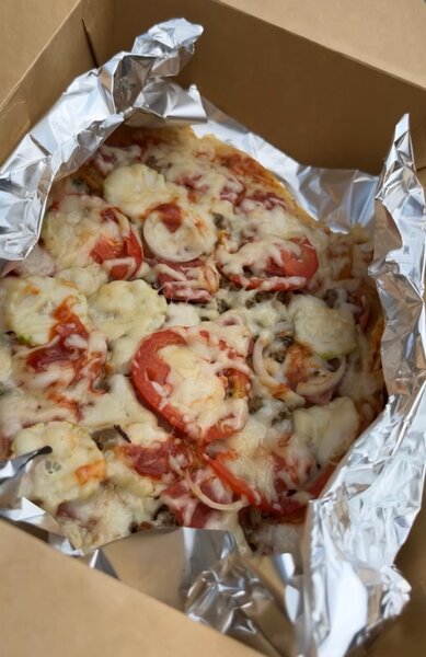 Crêpes fait de façon pizza