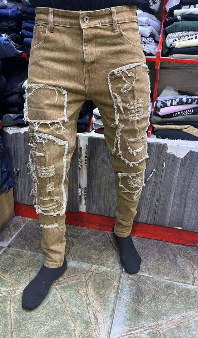 Jean déchiré slim tendance