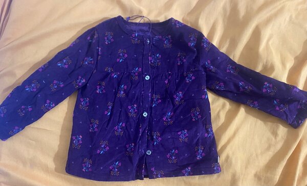 Robe bébé violette fleurie
