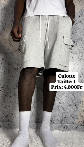 Shorts cargo gris homme