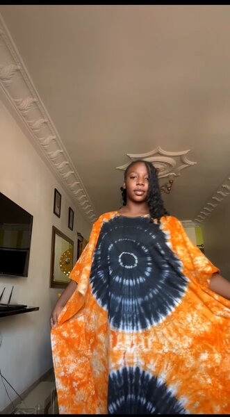 Robe colorée tie-dye longue