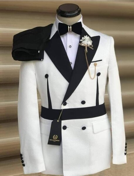 men's white suit