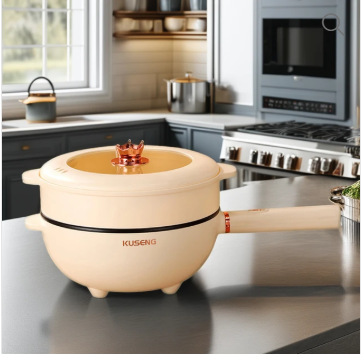 Long handle 5L high-capacity Multi Electric Hot Pot With Smart Touch Control And Led Display non-stick electric cooking pot