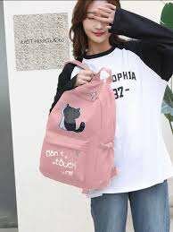 Sac à dos rose chat mignon