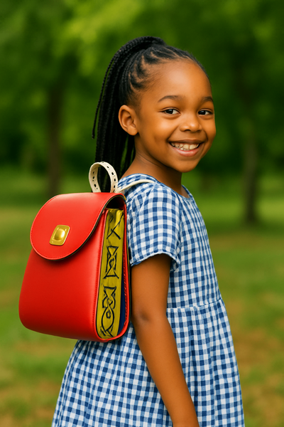 Sac à dos enfant rouge chic