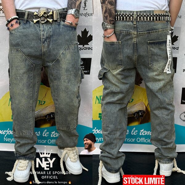 Pentalon jeans cargo