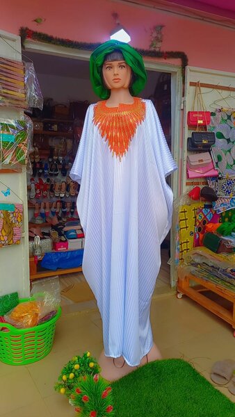 Boubou satin +coiffe