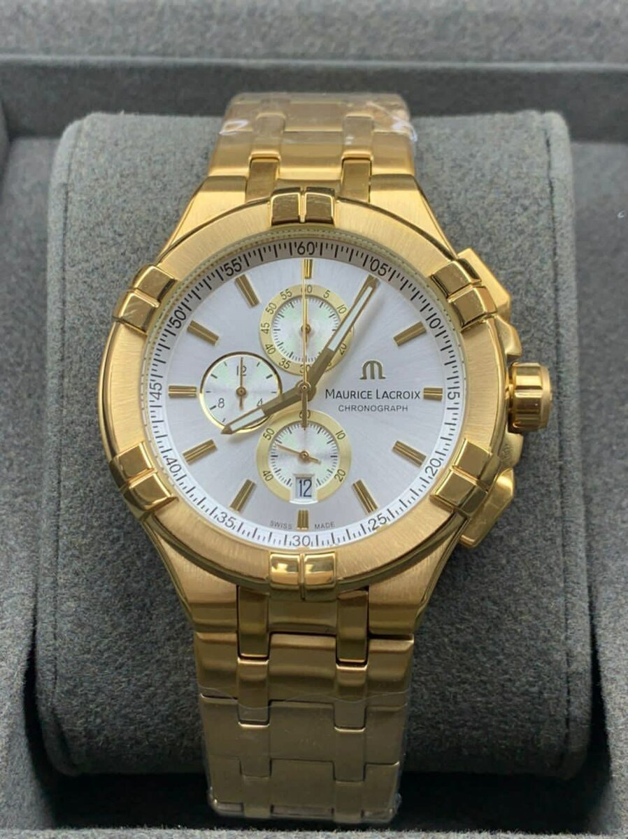 Montre Chronographe Dorée Homme