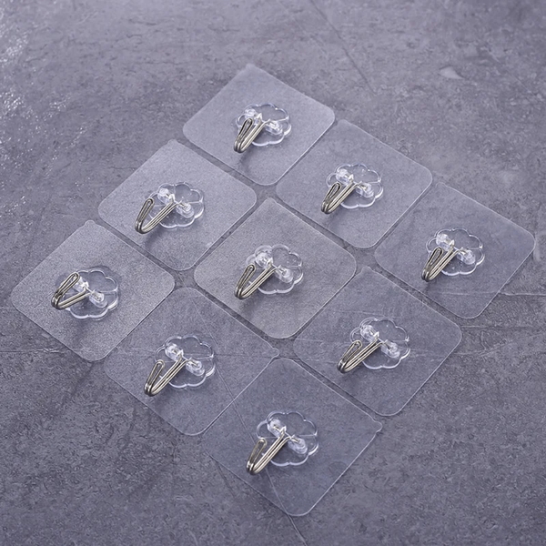 Crochets adhésifs transparents