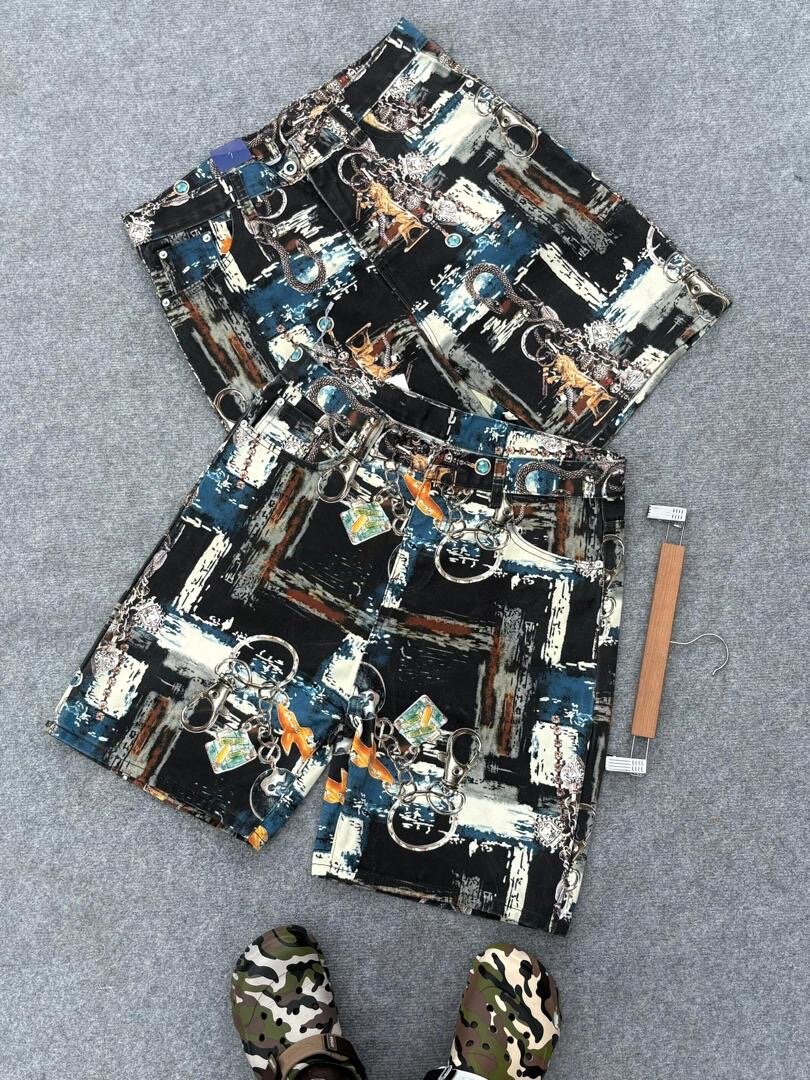 Shorts en jean imprimé tendance