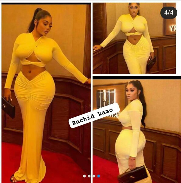 Robe jaune élégante femme