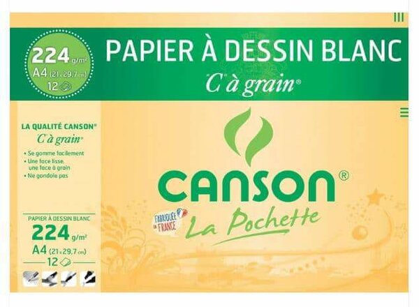 Papier canson blanc a dessin