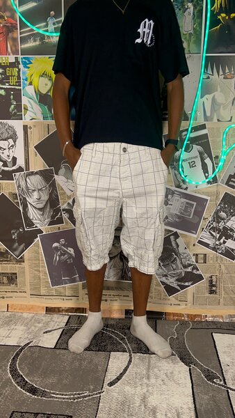 Shorts à carreaux confort