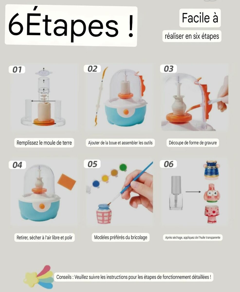 Machine à poterie pour enfants