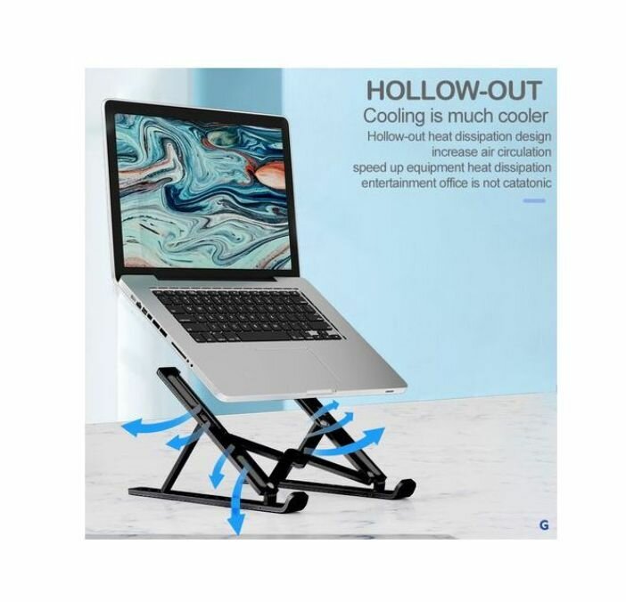 10 steps Plastic Foldable Adjustable Laptop Stand