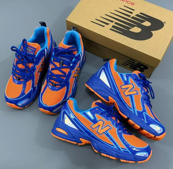 Sneakers New Balance Orange Bleu