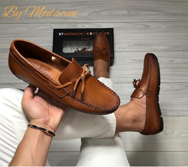 Mocassins en cuir homme