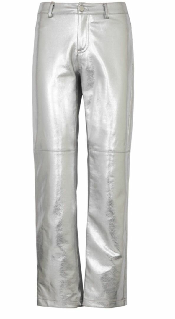 Women's Silver Metallic Trouser