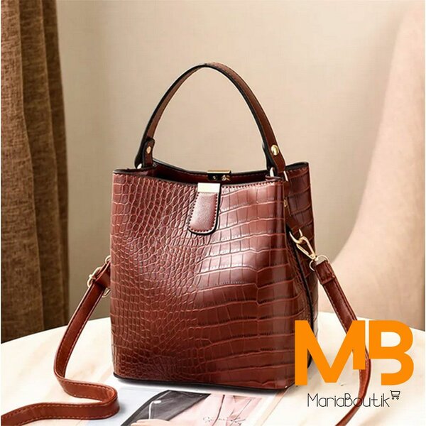 Sac à main cuir crocodile