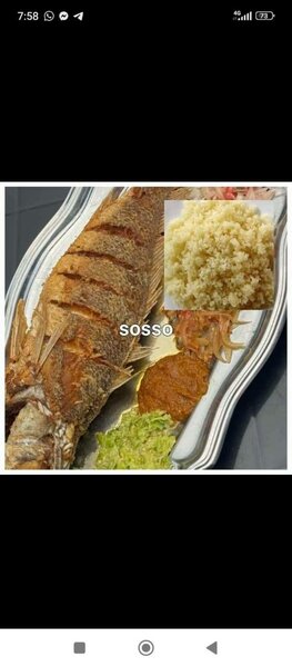Poisson sosso frit attieke