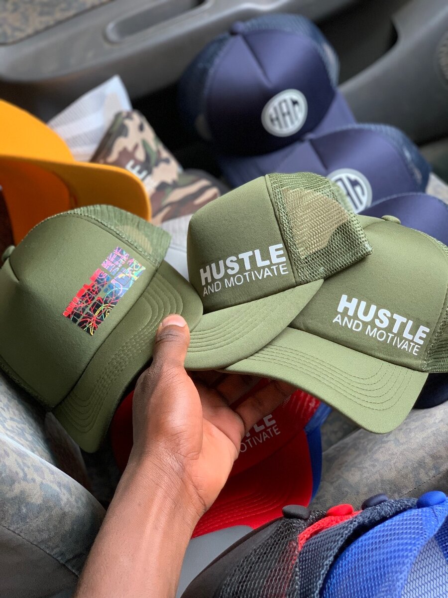 Hustle and Motivate caps k65