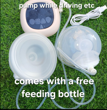 Rechargeable wearable double suction electric breastpump