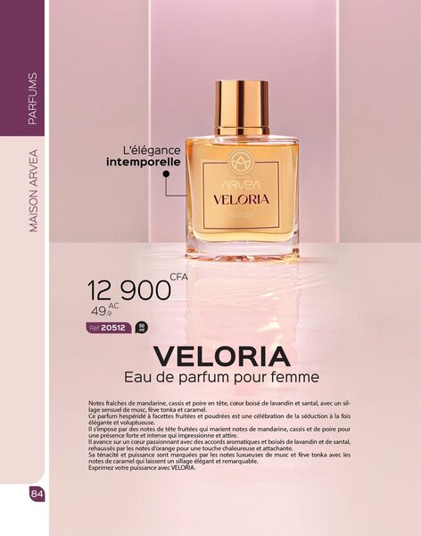 Veloria Eau de Parfum Femme