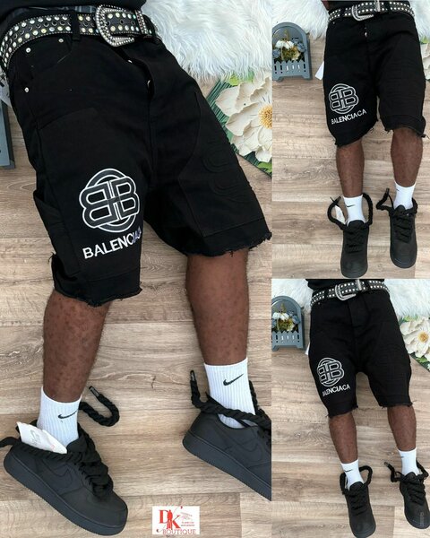 Shorts en jean noir tendance