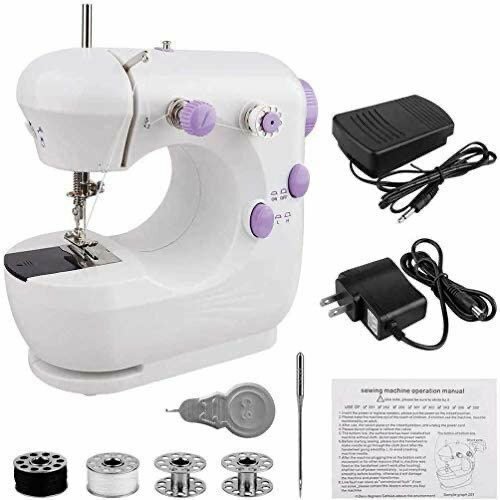 Portable Mini Sewing Machine Eco-Friendly Material Dual - Wh