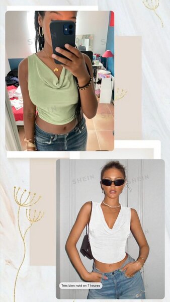 Débardeur drapé femme